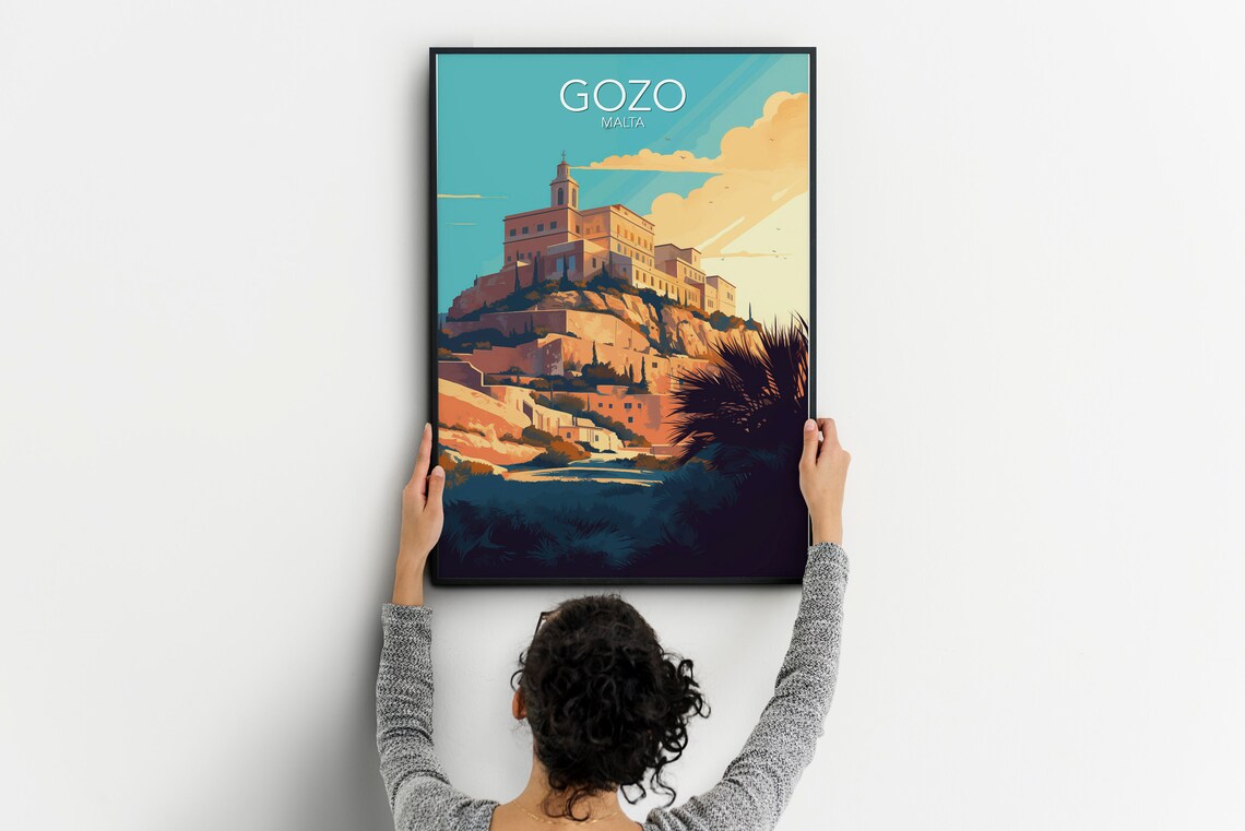 Gozo Modern Art Print, Contemporary Travel Poster - Image 2