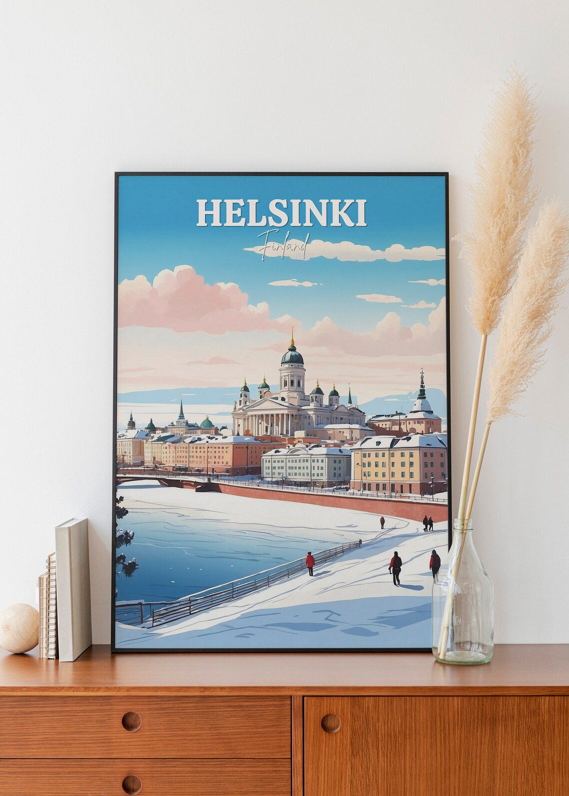 Winter In Helsinki Travel Poster, Europe Wall Art - Image 2