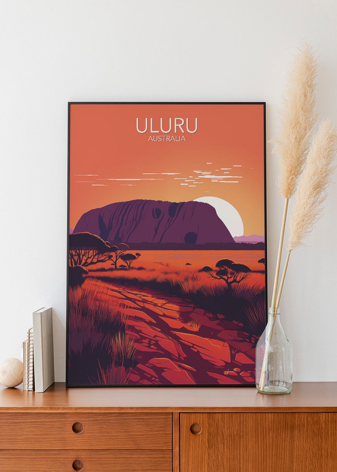 Uluru Sunset Outback Australia Red Rock Desert Travel Poster - Image 2