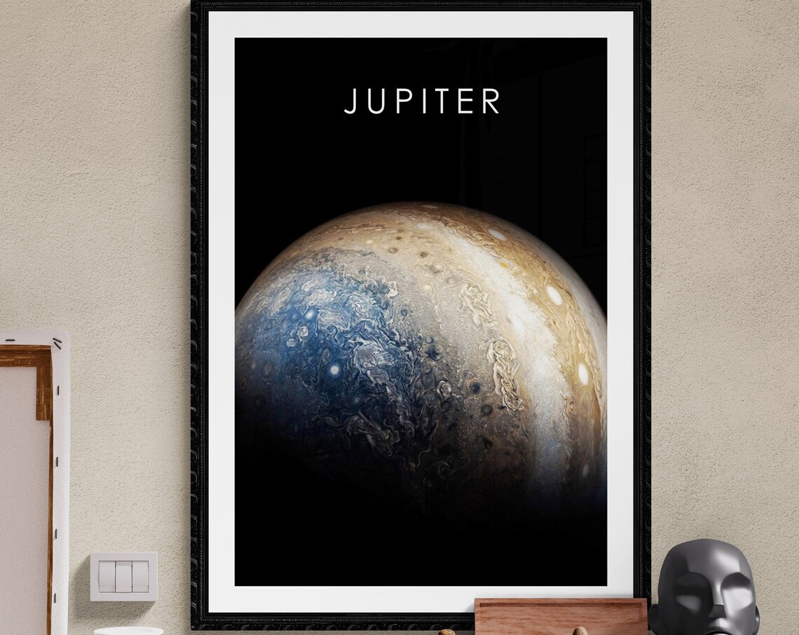Jupiter Solar System Art, Minimalist Space Travel - Image 3