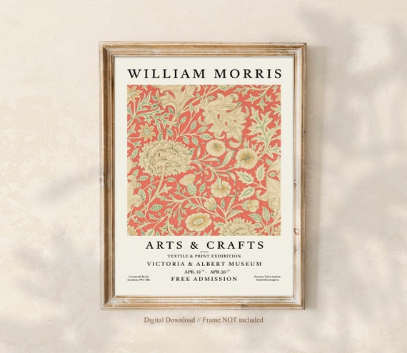 Willian Morris Posters Famous Artist Museum Exhibition Poster Gallery Wall Art Vintage Art Print Celestesstudio