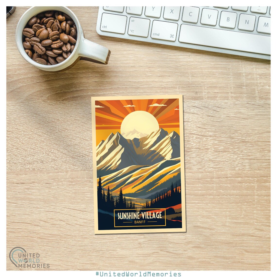 Banff Sunshine Village Sunshine Peaks Travel Poster - Image 2