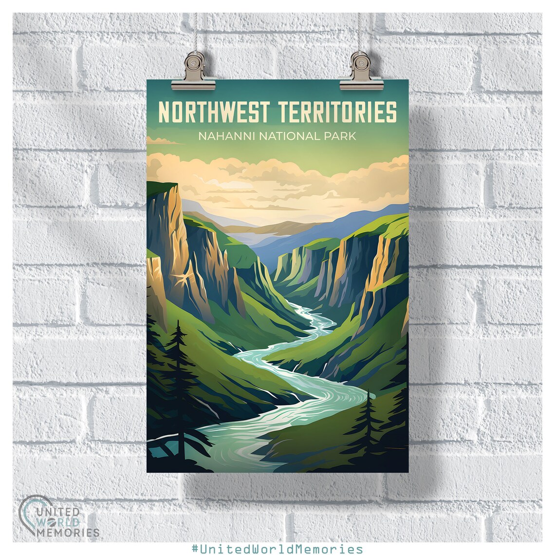 Northwest Territories Nahanni National Park Canyon River Wild Poster