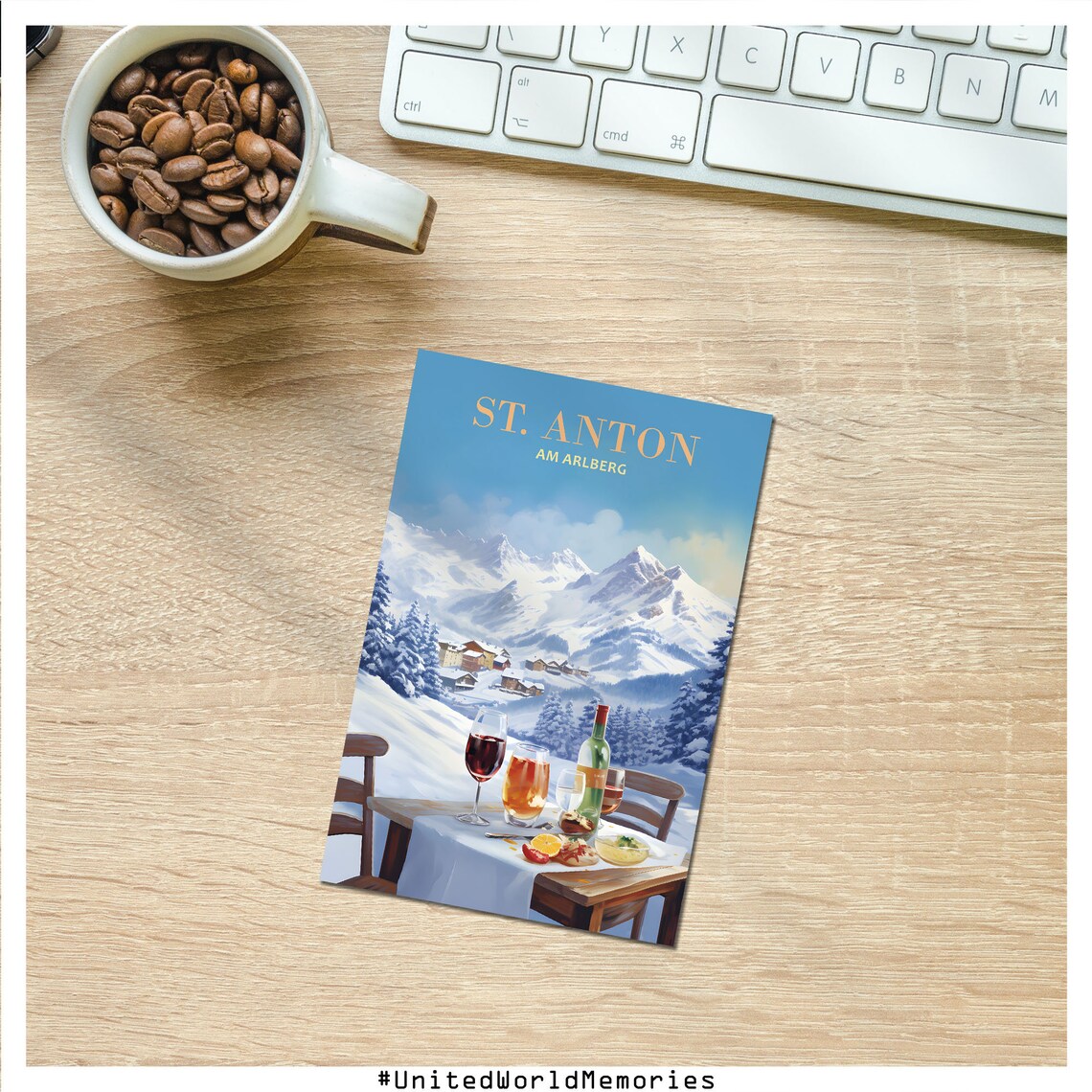 St Anton Austria Am Arlberg Apres Ski Wine Alpine Retreat Poster - Image 4