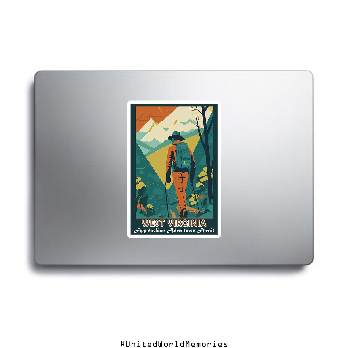 West Virginia Appalachian Trail Hiker Retro Adventure Travel Poster - Image 2