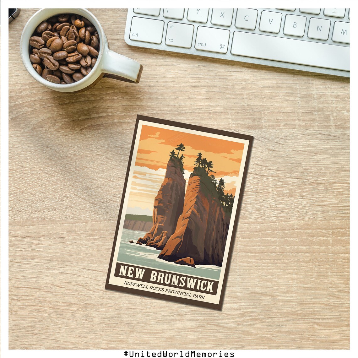 Hopewell Rocks Provincial Park Travel Poster, Canada - Image 3