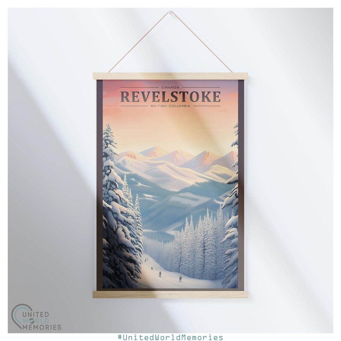 Revelstoke British Columbia Winter Snowy Forest Valley Poster - Image 5