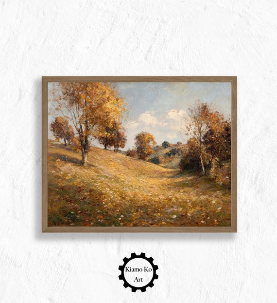 Rustic Forest Landscape With Sunbeam Vintage Nature Art Print Cozy Wall Decor For Lovers