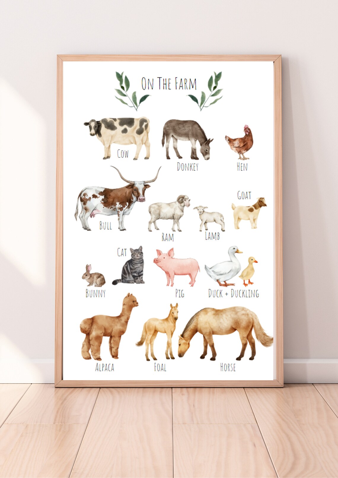 Farm Animals Poster, Beautiful Farmyard Animal Selection - Image 6