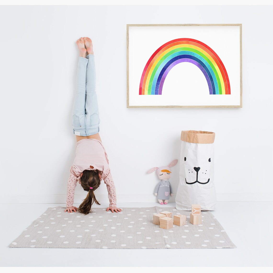 Rainbow Watercolor Rainbow Poster, Playroom Decor - Image 3