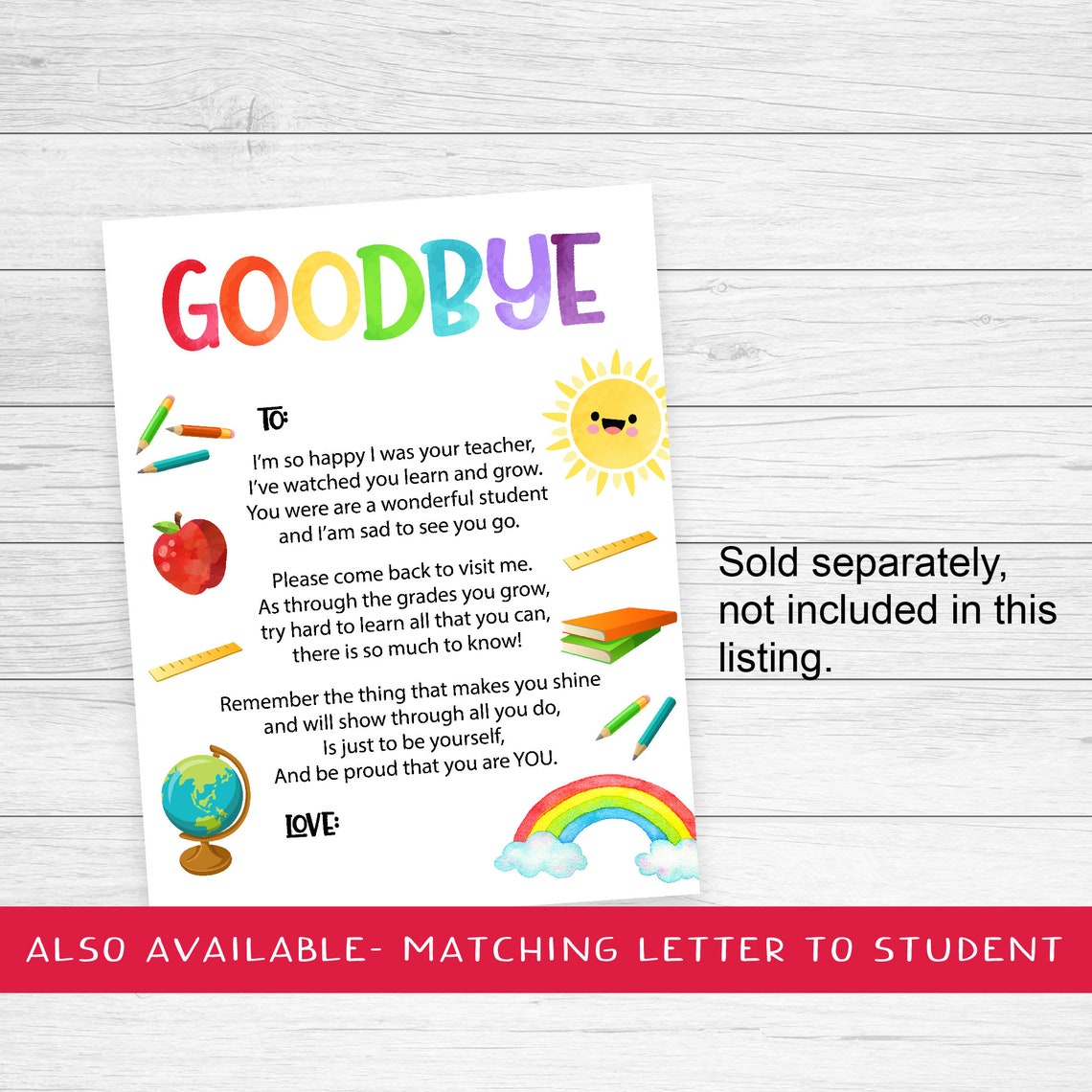 Cute Smiling Sun Have A Great Summer Cookie Gift Tag Student Print - Image 2