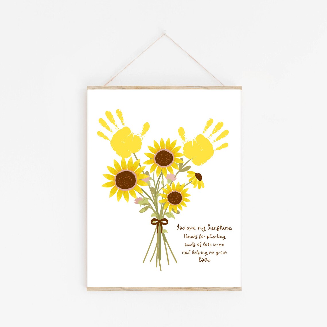 Flower Handprint Craft Art, You Are My Sunshine - Image 2