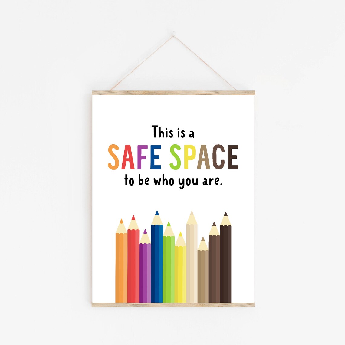 Safe Space Diversity Poster, Equality Classroom Art Print - Image 3