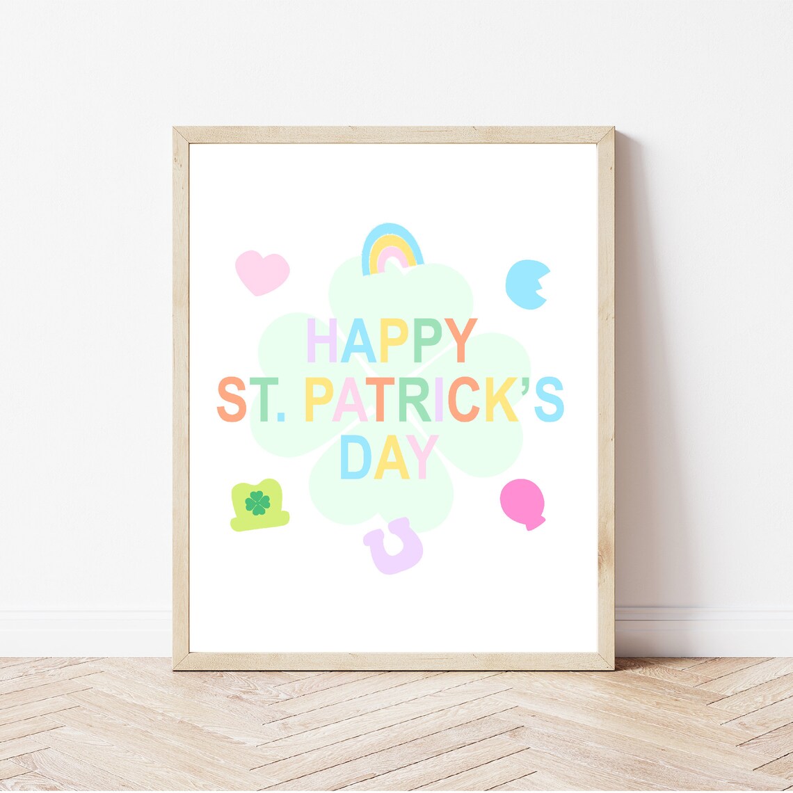 Happy St. Patrick's Day Kids Art Print, Lucky Charms