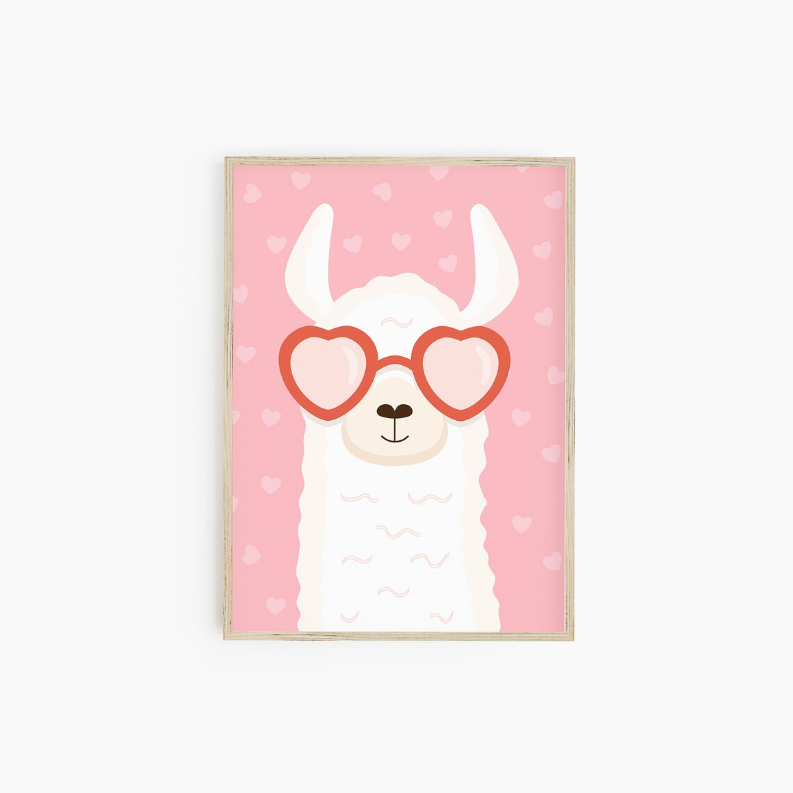 Valentine Llama Galentines Day Art Print - Image 3
