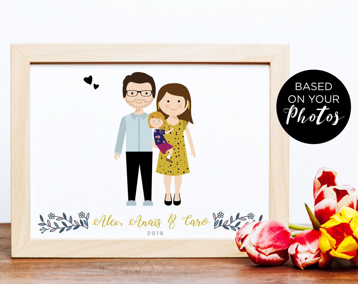 Personalized Couple with Motorcycle and Two Cats Illustration Poster - Image 5