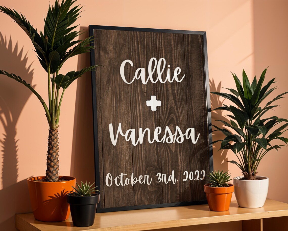 Personalized Couples Custom Date Poster - Image 2