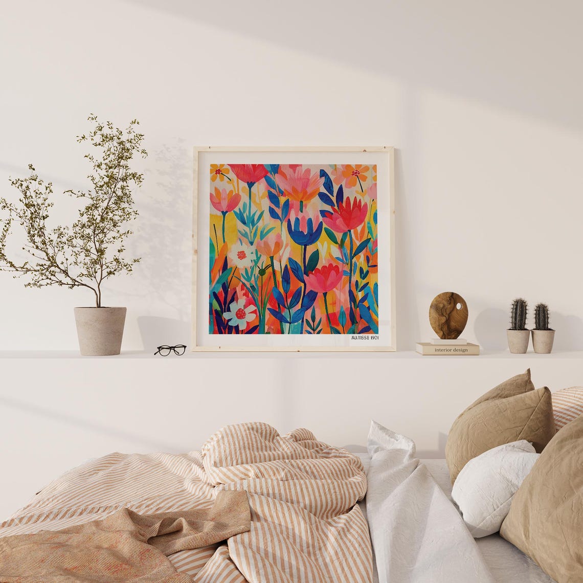 Matisse Floral Print Colourful Abstract Flower Poster Vibrant Expressionist Wall Art For Modern Home Office Decor - Image 3