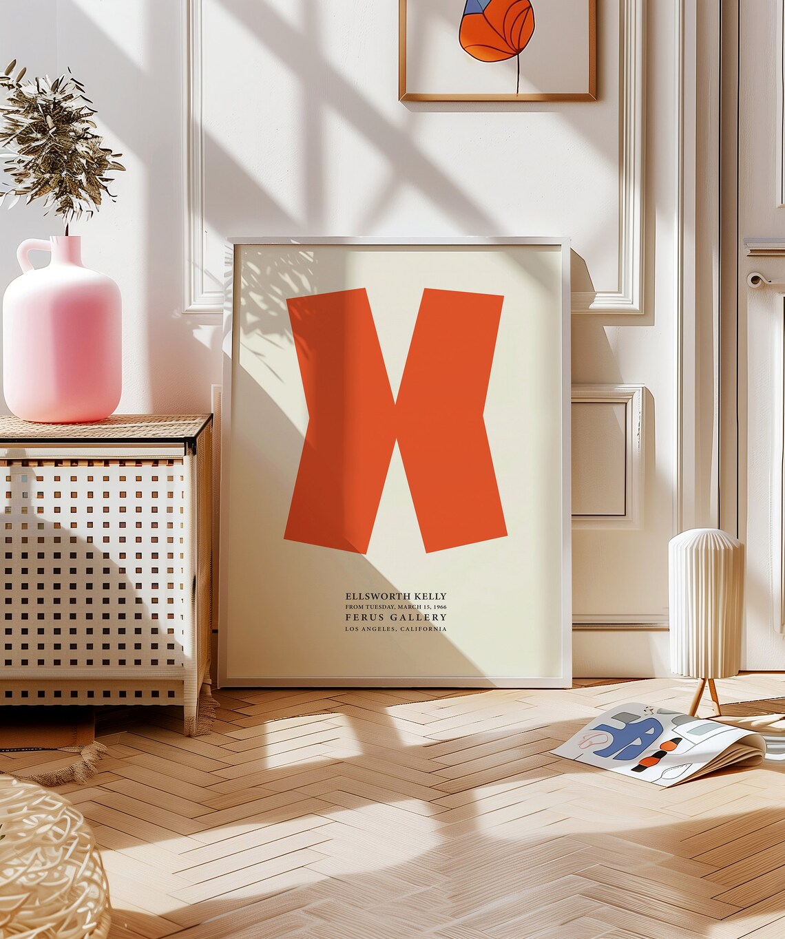 Ellsworth Kelly Ferus Gallery 1966 Bold Orange X Exhibition Poster