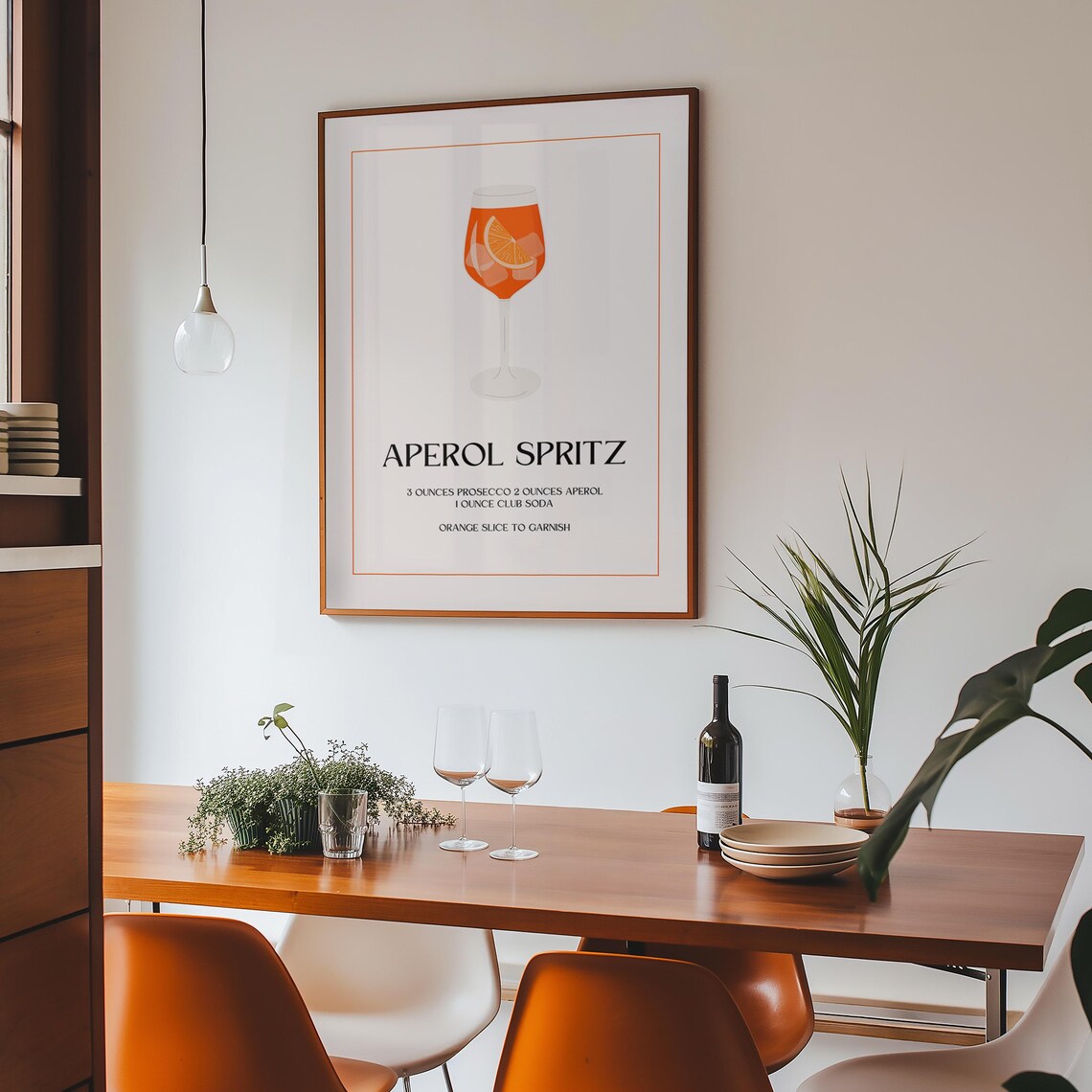 Aperol Spritz Poster, Minimalist Kitchen Wall Art - Image 2