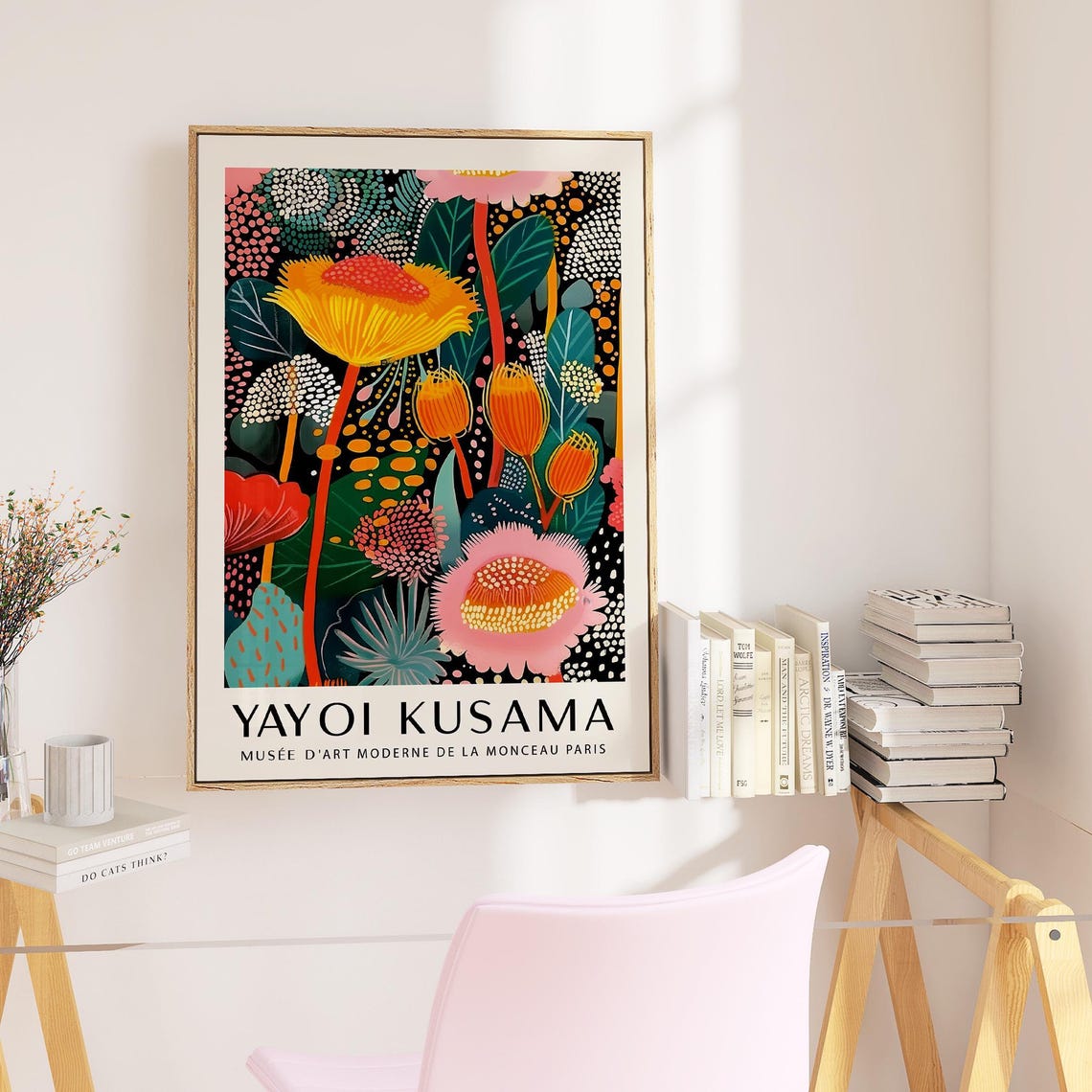 Bold Tropical Floral Poster - Kusama-Style Art - Image 5