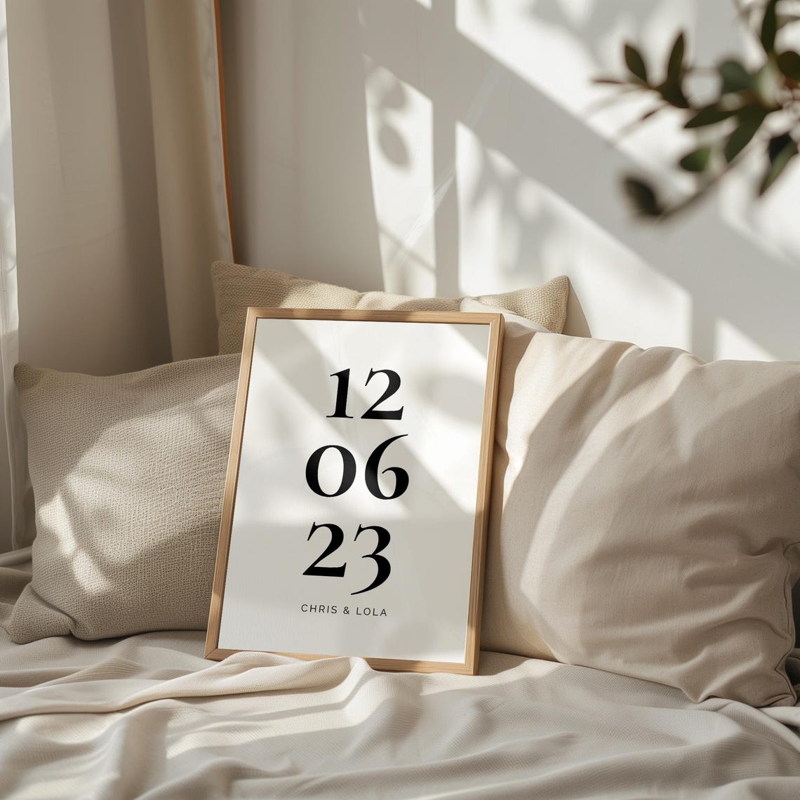 Personalized Special Date Typography Minimalist Keepsake Wall Poster