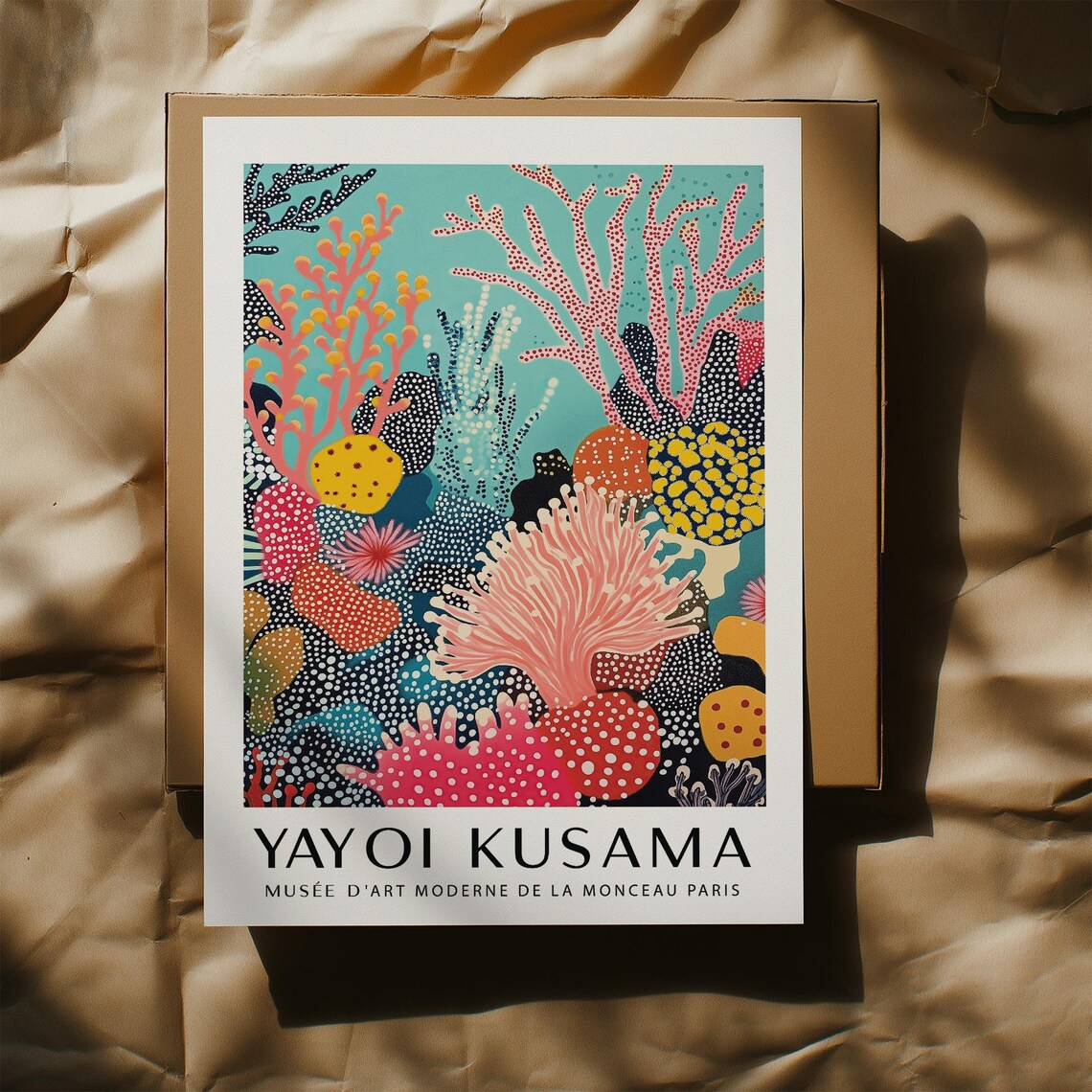 Coral Reef Poster, Yayoi Kusama Inspired Ocean - Image 2