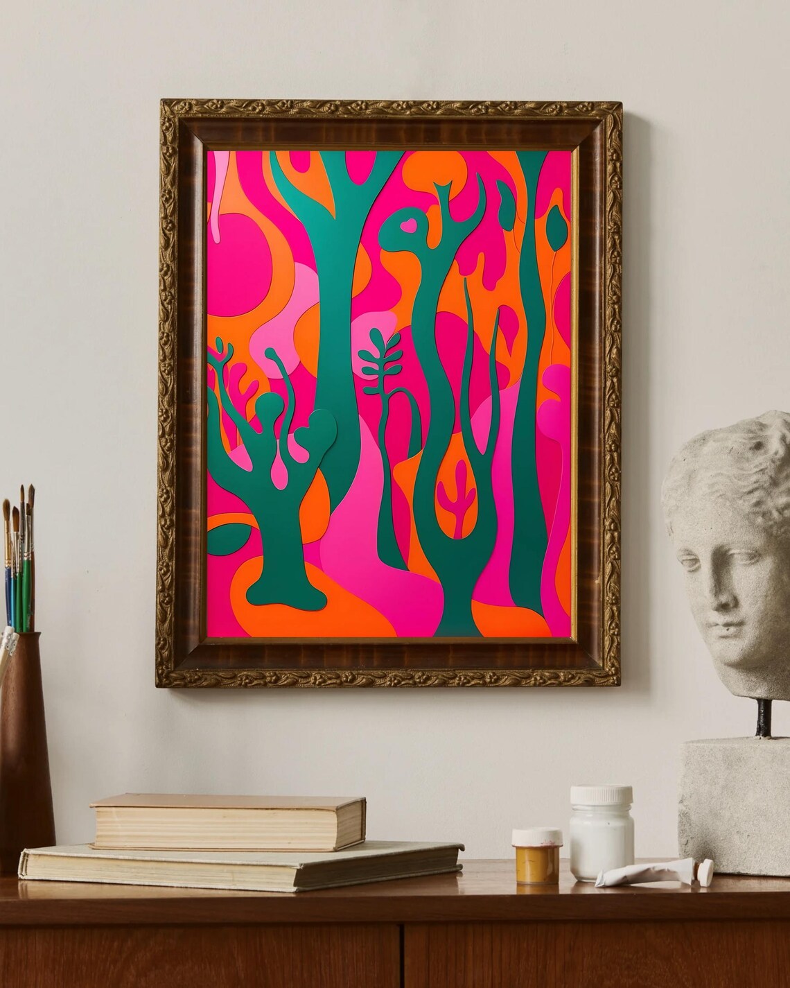 Maximalist Abstract Wall Art, Eclectic Trendy Poster - Image 3