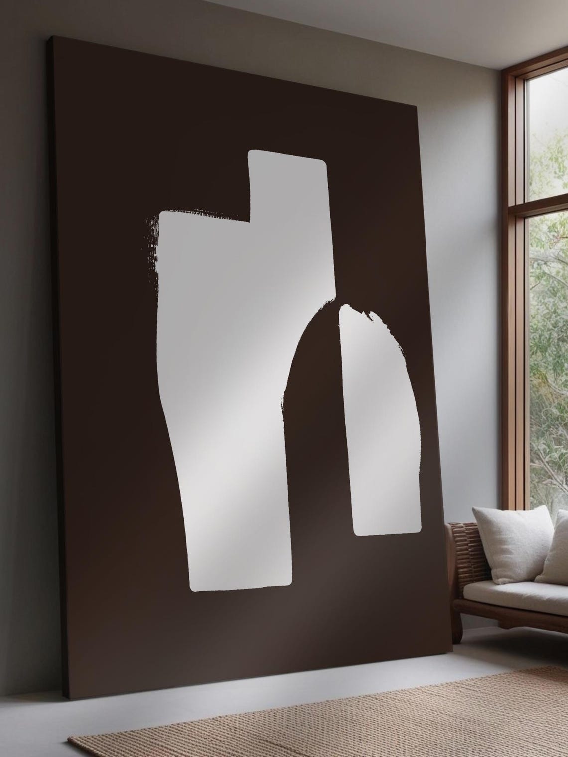 Wabi Sabi Minimal Abstract Art, Japandi Decor