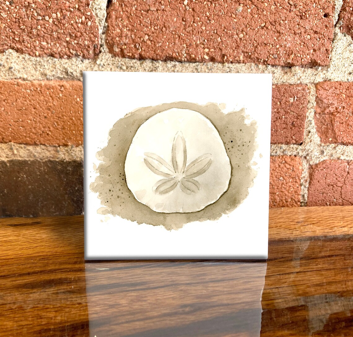 Sand Dollar Beach Lover Gift, Coastal Wall Art Print