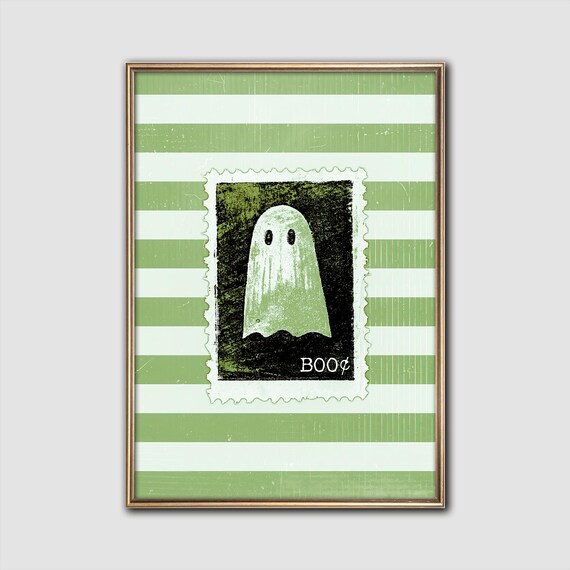 Whimsigoth Stamp Art Print Spooky Halloween Decor