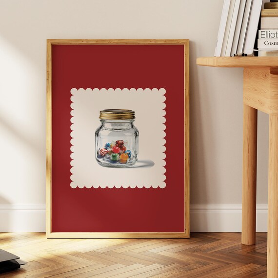 Crimson Candy Jar Poster