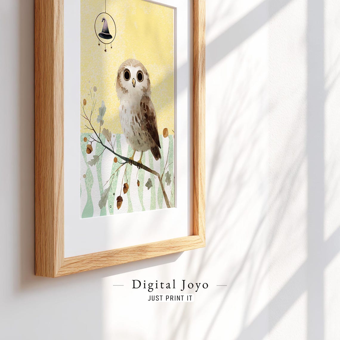 Owl Acorns Halloween Nursery Art