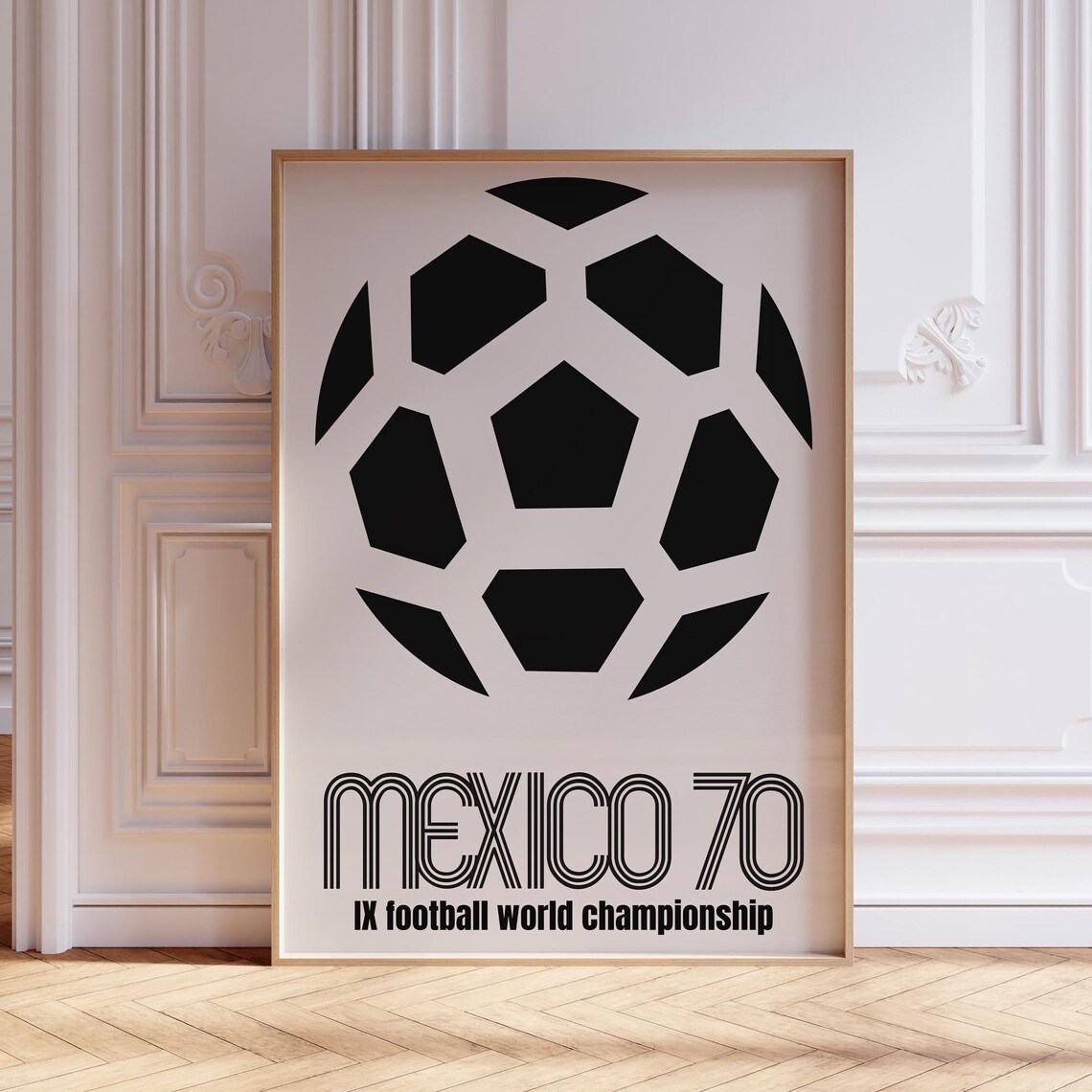 World Cup 1970 Vintage Mexico Football Art Print