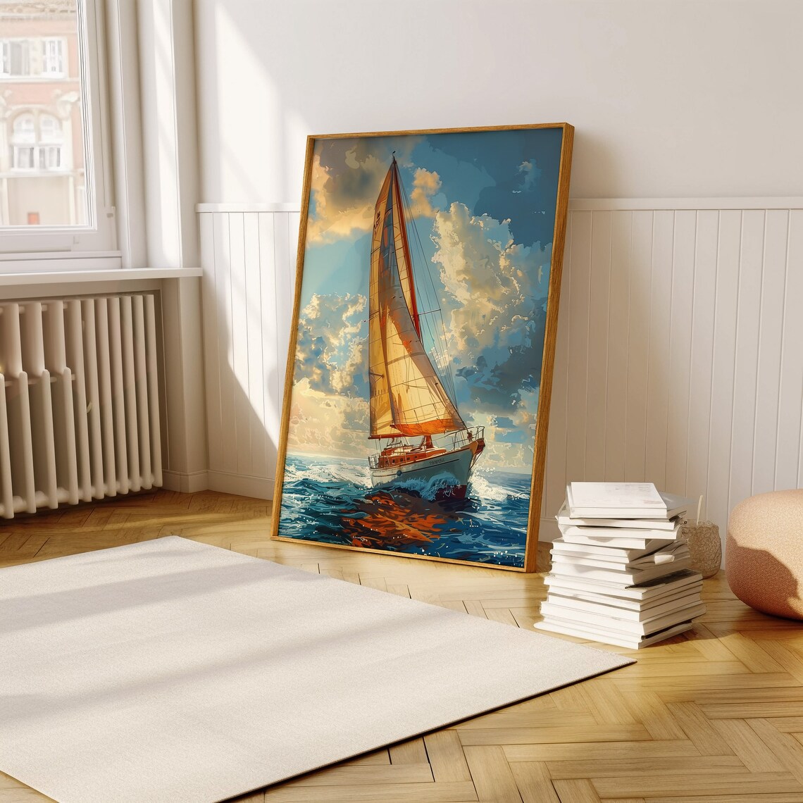 Sailing Into The Sunset Nautical Yacht Poster - Image 5