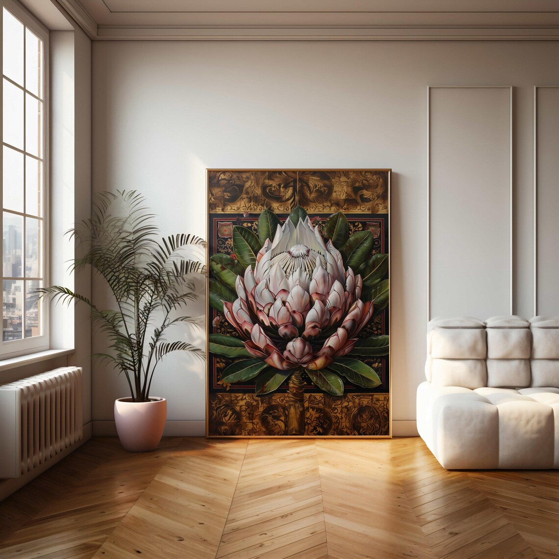 Protea Botanical Floral Poster Print, Nature Study - Image 2