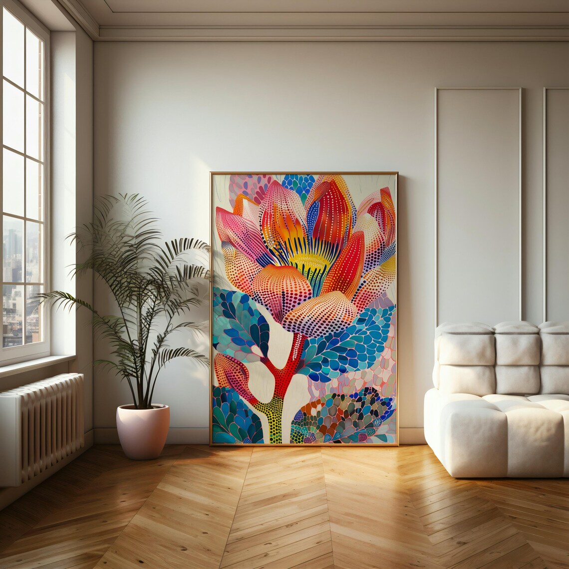 Vibrant Floral Plant Poster, Contemporary Decor - Image 2