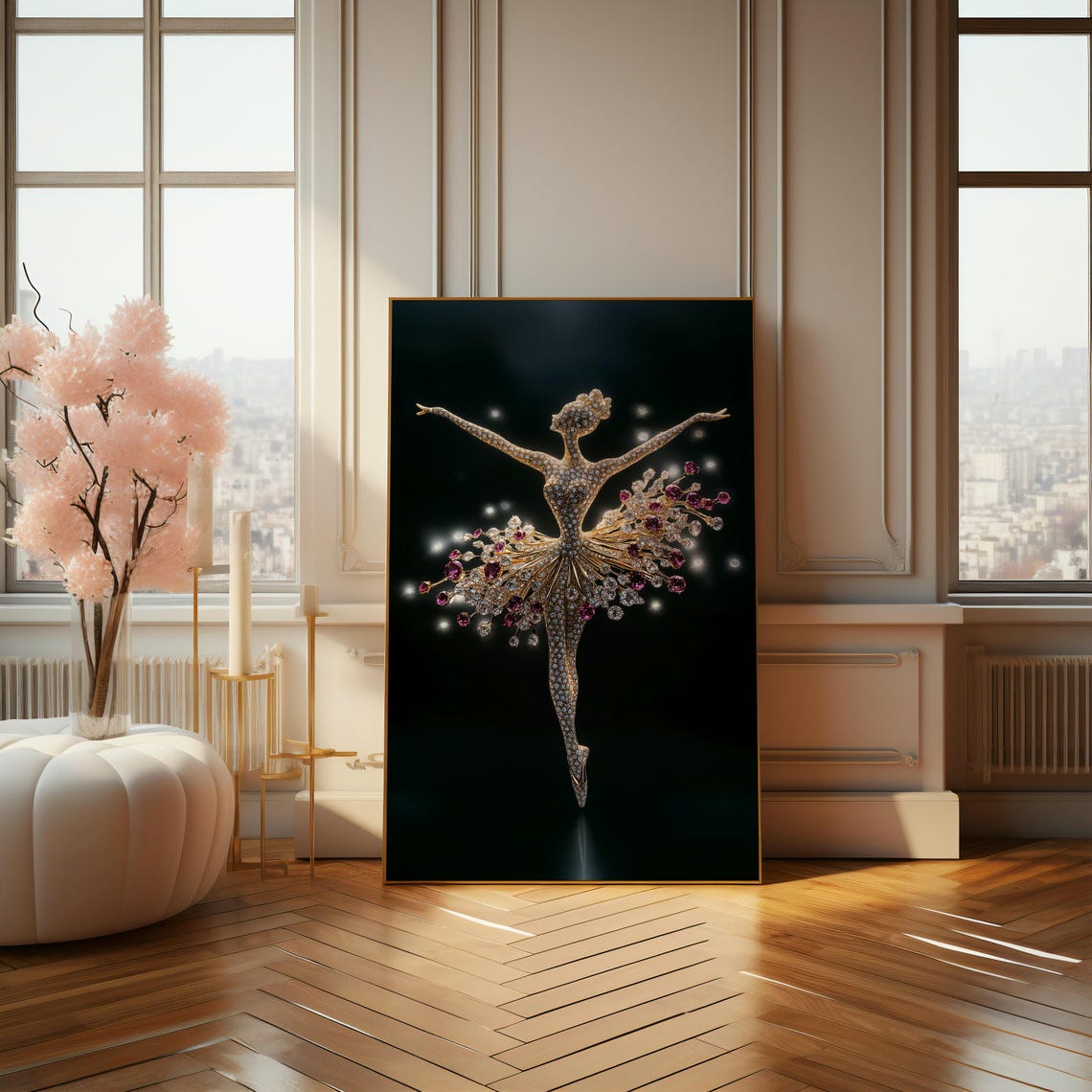 Sparkling Jewel Ballerina Dancer In Elegant Dark Ballet Poster - Image 4