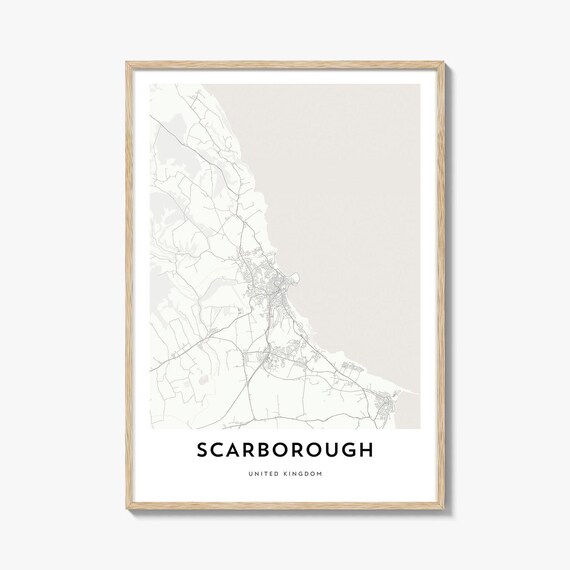 Scarborough United Kingdom Minimalist City Street Map Poster