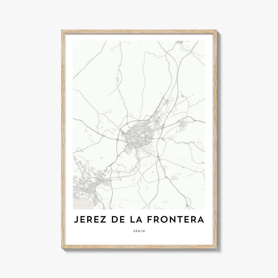 Jerez De La Frontera Spain Minimalist City Map Line Art Print