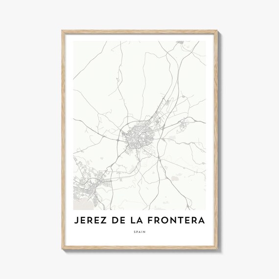 Jerez De La Frontera Spain Minimalist City Map Line Art Print