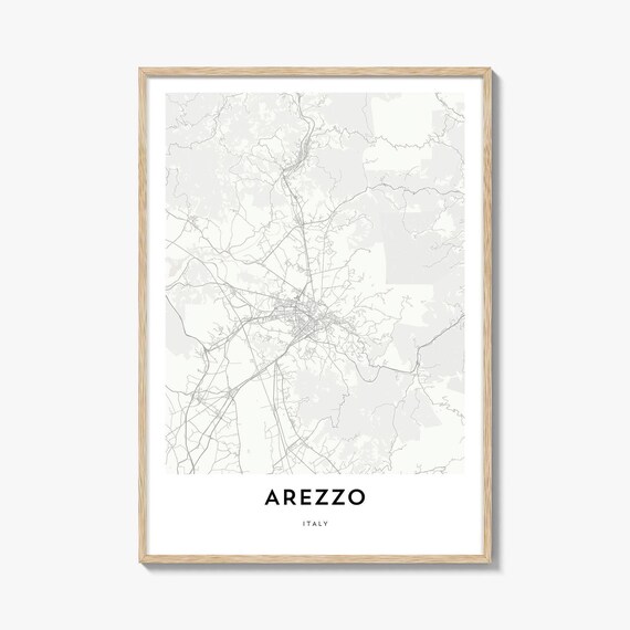 Arezzo Tuscany Italy Minimalist City Map Line Art Travel Poster