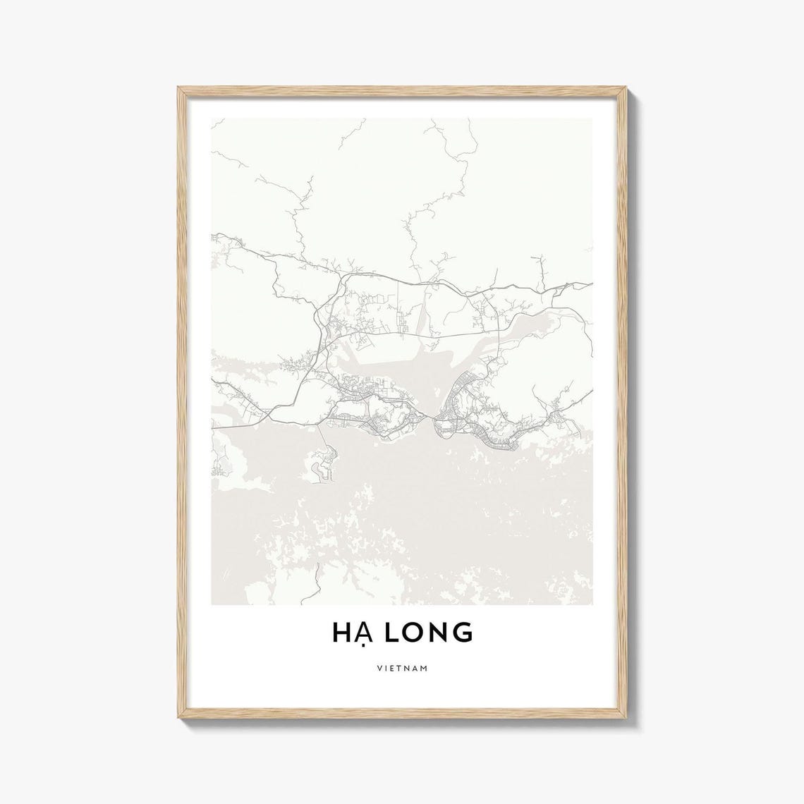 Ha Long Vietnam Modern Minimalist City Map Line Art Travel Poster