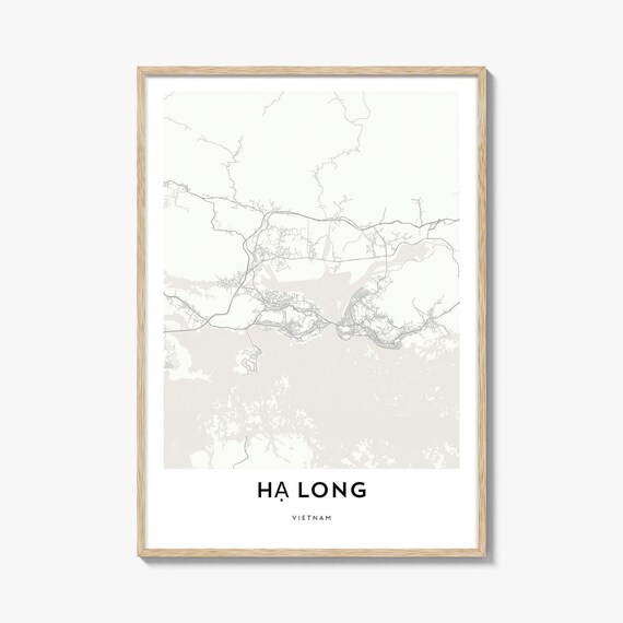 Ha Long Vietnam Modern Minimalist City Map Line Art Travel Poster