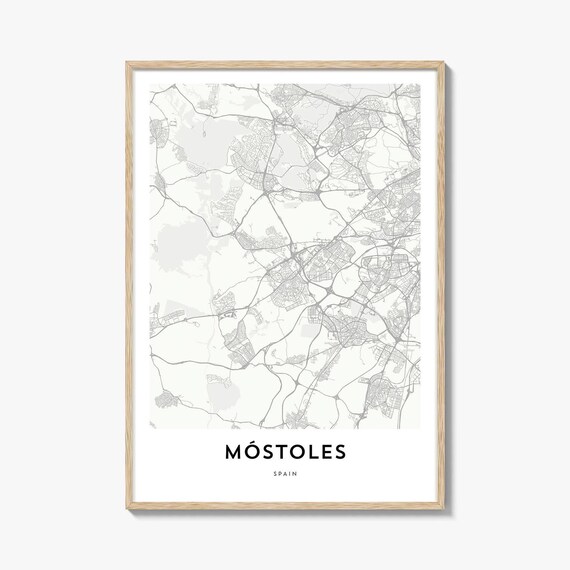 Mostoles Spain Minimalist City Street Map Gift Decor Art Poster