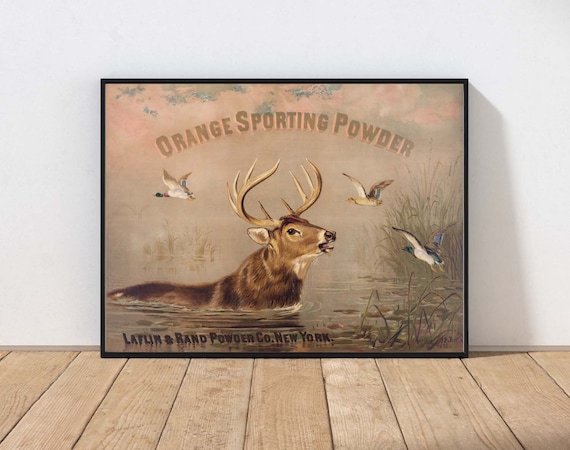 Vintage Moose Deer Elk Hunting Poster Wall Art Ducks Lake Rustic Farmhouse House Cabin Decor Mailed Print Or Instant Post8