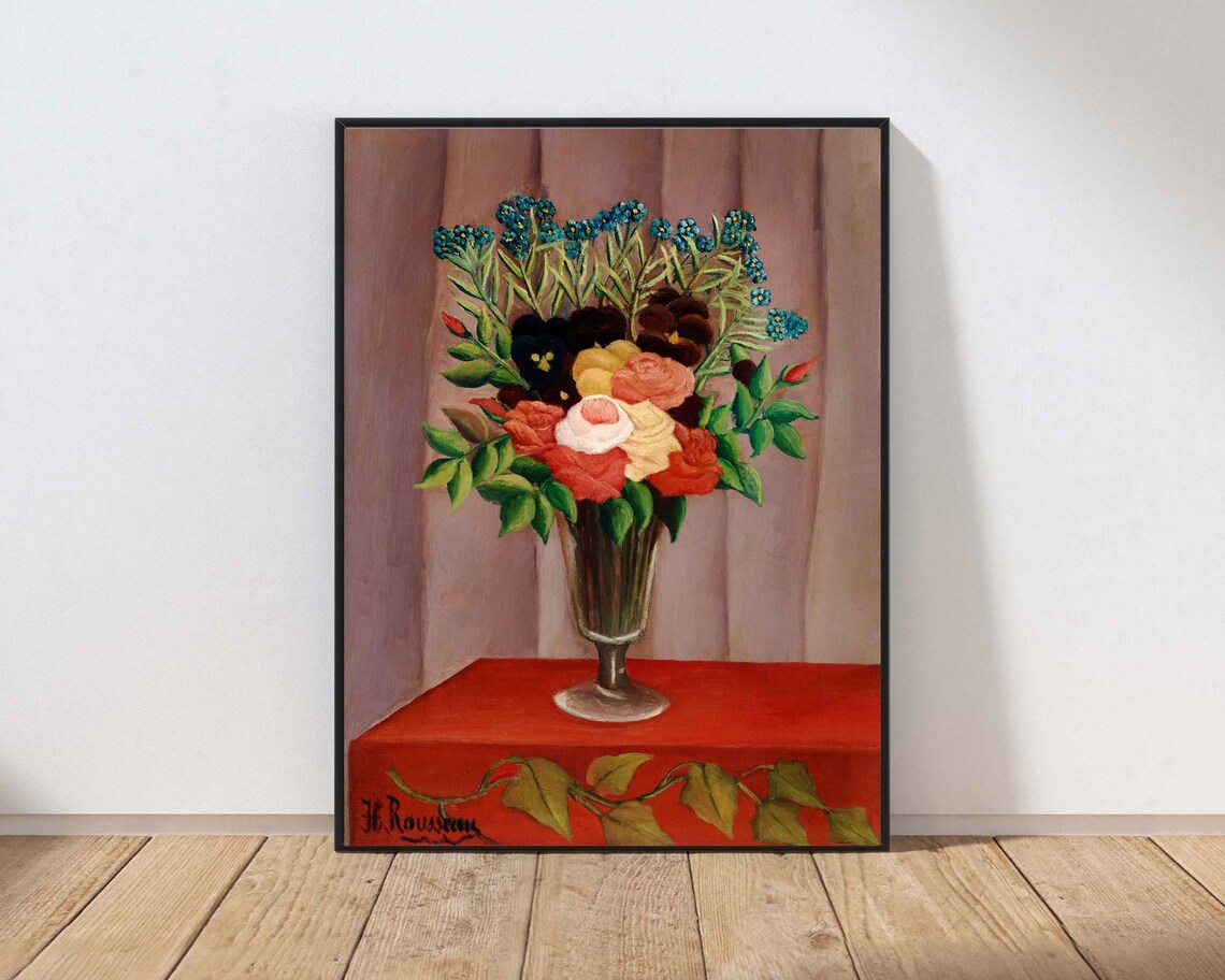 Floral Still Life Painting Vintage Botanical Art Print