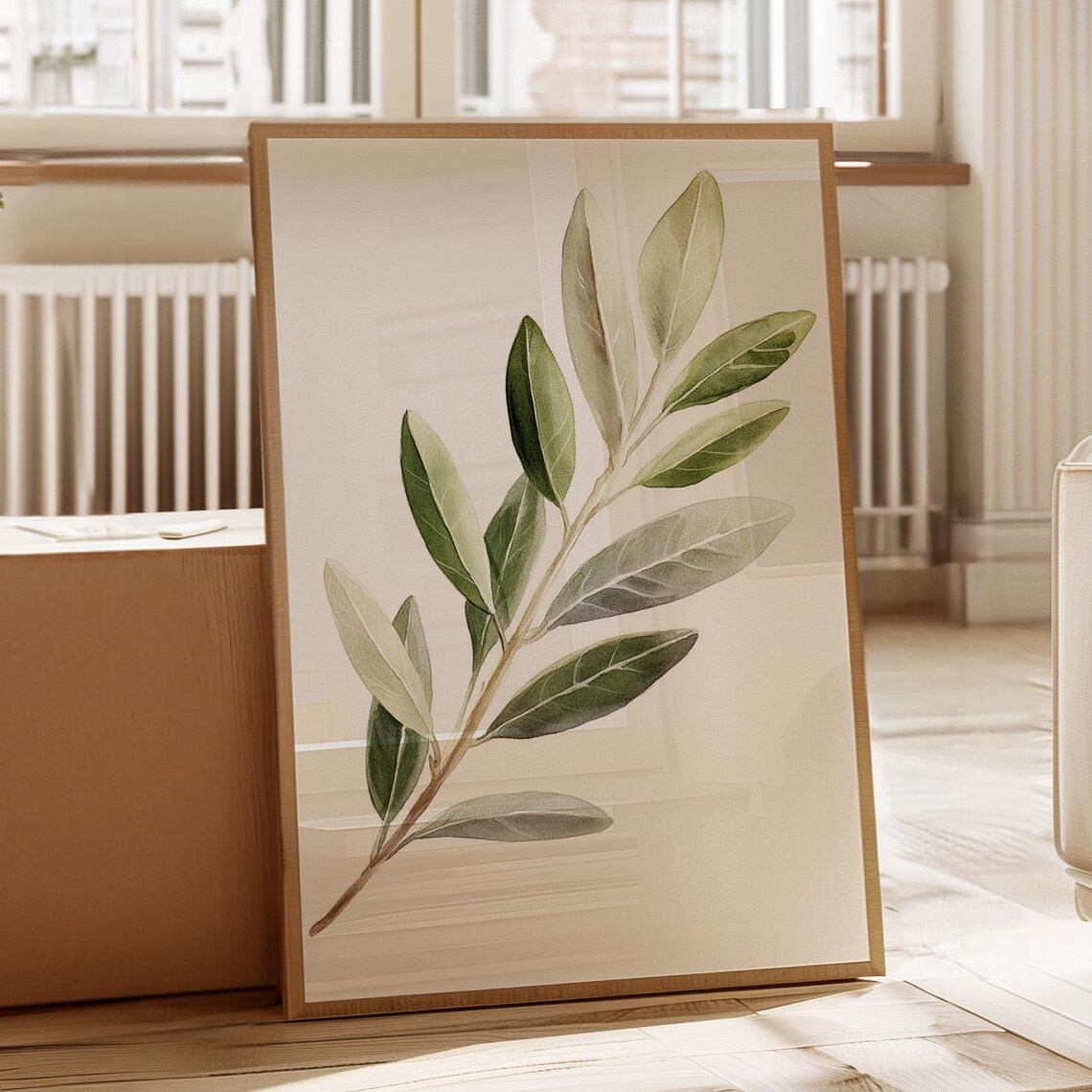 Olive Branch Watercolor Botanical Art Print