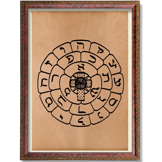 Rosicrucian Sigil Print Rose And Cross Occult Art Hermetic Symbol Esoteric Alchemy Poster Vintage Mystical Wall Decor