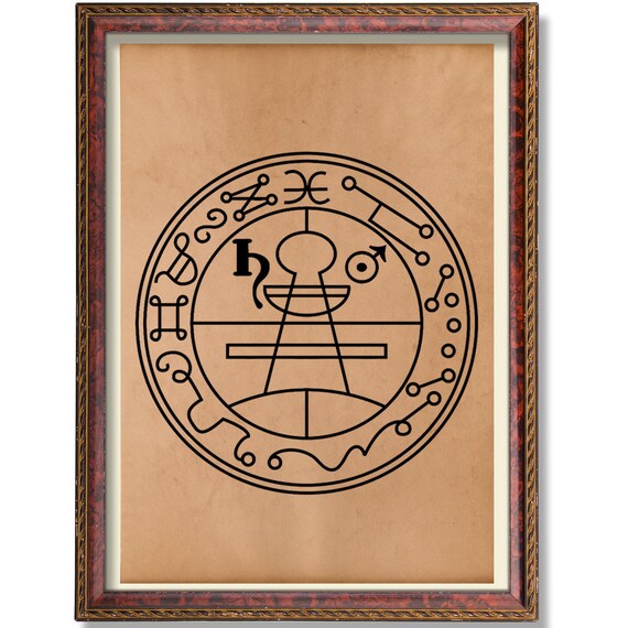 Seal Of Solomon Occult Esoteric Vintage Grimoire Ritual Symbol Poster